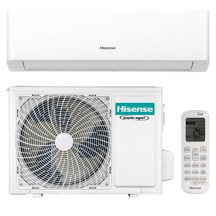 Inverter klima Hisense Energy Se snage 12000 BTU. Može zagrejati prostoriju do 60 kvadratnih metara. Ima integrisano Wi-Fi upravljanje. Radni opseg: -22 do 50 stepeni celzijusa.
